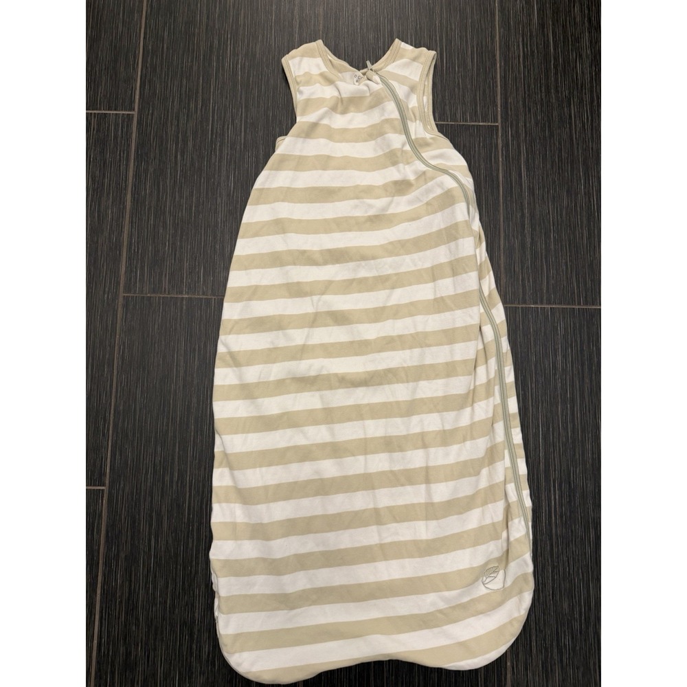 Ecolino by Woolino 100% Cotton Beige Stripe Sleep Sack Bag Suit 18-36 Months